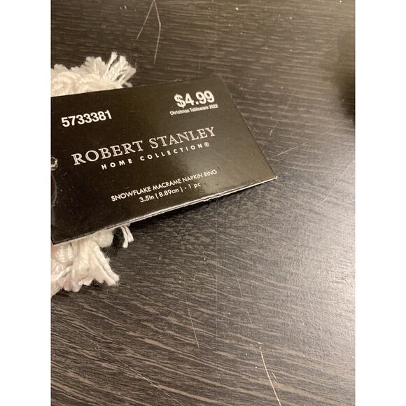 Set Of Five Macrame Snowflake Napkin Ring Table Decor Tray Filler Winter Dining - Picture 8 of 12